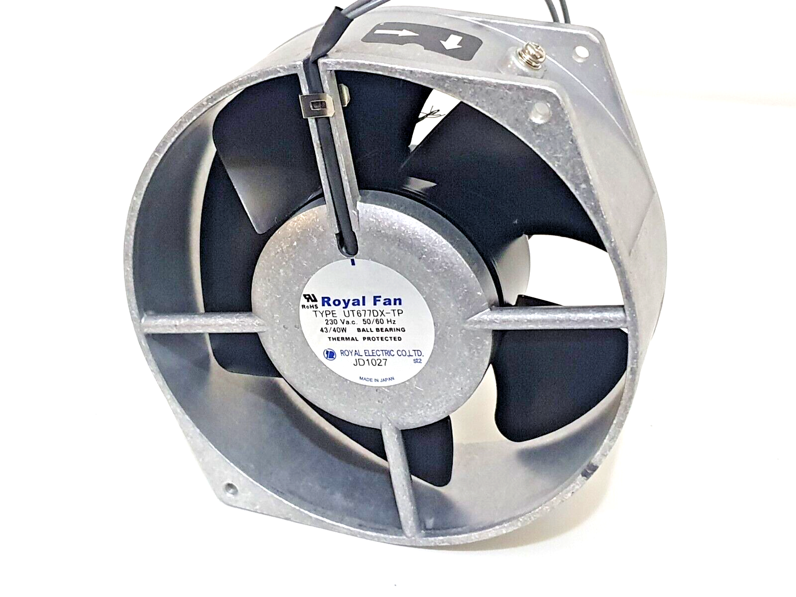 UT677DX-TP Royal Fan 230VAC Ball Bearing, 170mm, Thermal Protected